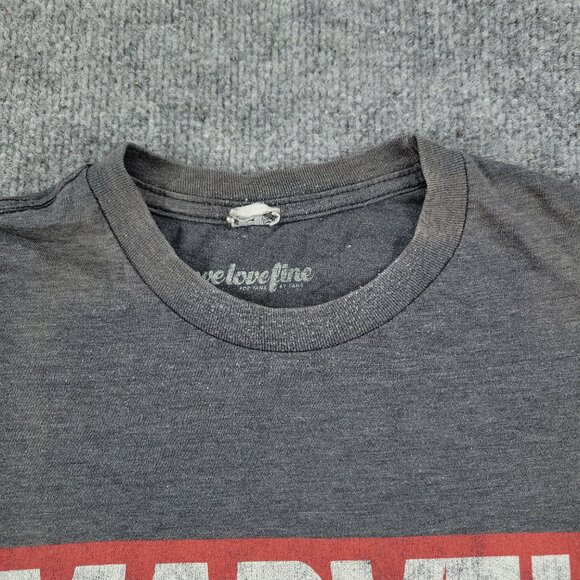 Marvel Comics Shirt Men's XL Gray Logo Graphic Tee Crew Neck Short Sleeve Adult - Picture 4 of 14